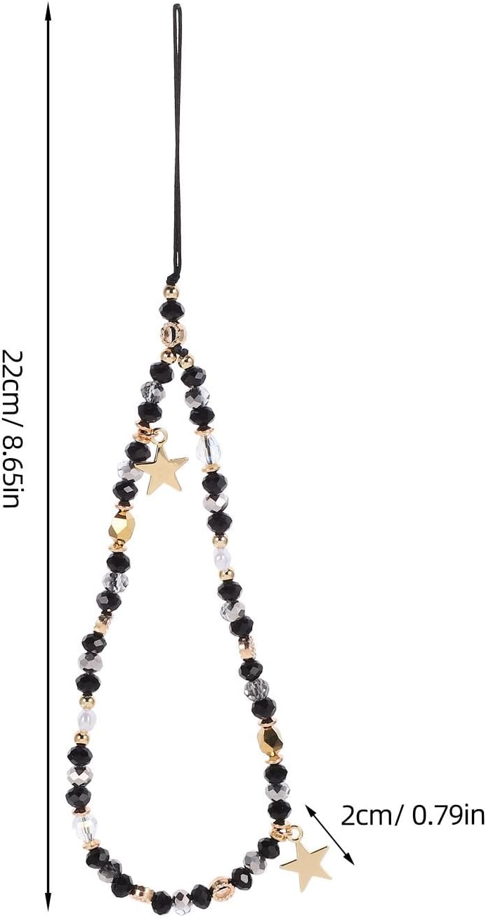 STOBAZA 2pcs Beaded Phone Wrist Lanyard with Anti Slip Grip image 2