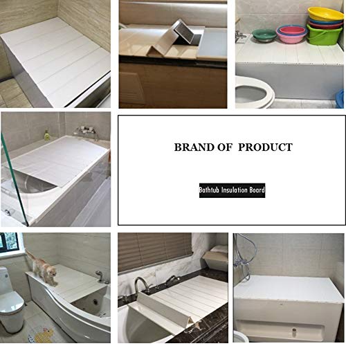 Cubierta de bañera aislante y bandeja plegable universal para baño 3