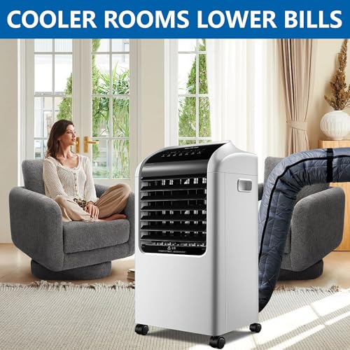 Image of Tlswshsy Quilting Air Conditioner Hose Cover, AC Insulated Hose Cover Wrap with 4 Adjustable Buckle Straps, Portable Air Conditioner Hoses Sleeve for 5''-5.9 inch Diameter Exhaust Duct Vent (Grey)