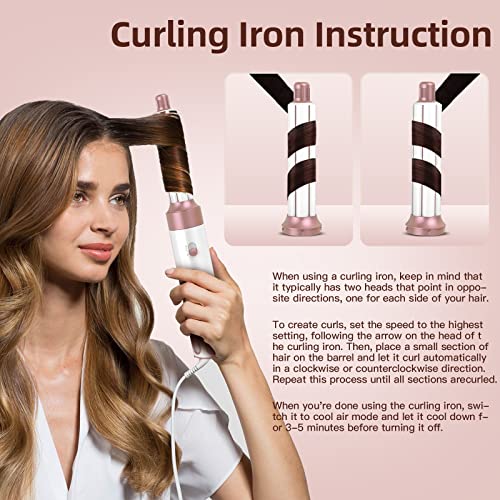 MIEARA 5 in 1 Hair Air Styler, Ionic Hair Dryer Brush Hot-Air Curlers, Multi Hair Styler, Blow Dryer for Fast Drying Straightening Volumizing Curling Styling k-012 の商品画像 2