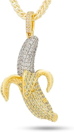 Amazon King Ice キングアイス ネックレス バナナ 絵文字モチーフ Banana Emoji Necklace ゴールド 並行輸入品 ネックレス 通販