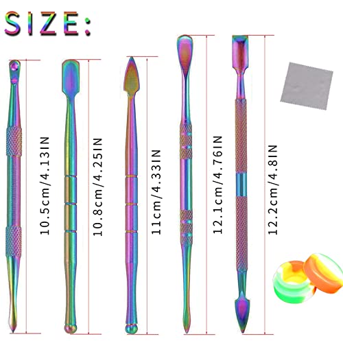 Plavision Carving Tools For Wax Wood: 7 Pcs Rainbow Stainless Steel Double-Sized Sculpting Clay Tools Kits With Silicone Container For Kids Wood, Wax, Jewelry, Clay, Pottery #TOP5