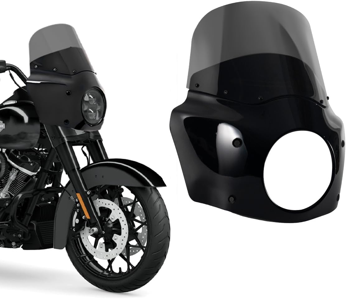 Motorcycle Fairing with 11in Smoke Windshield for Harley Road King FLHR 1994-2023 FLHRXS 2017-2025