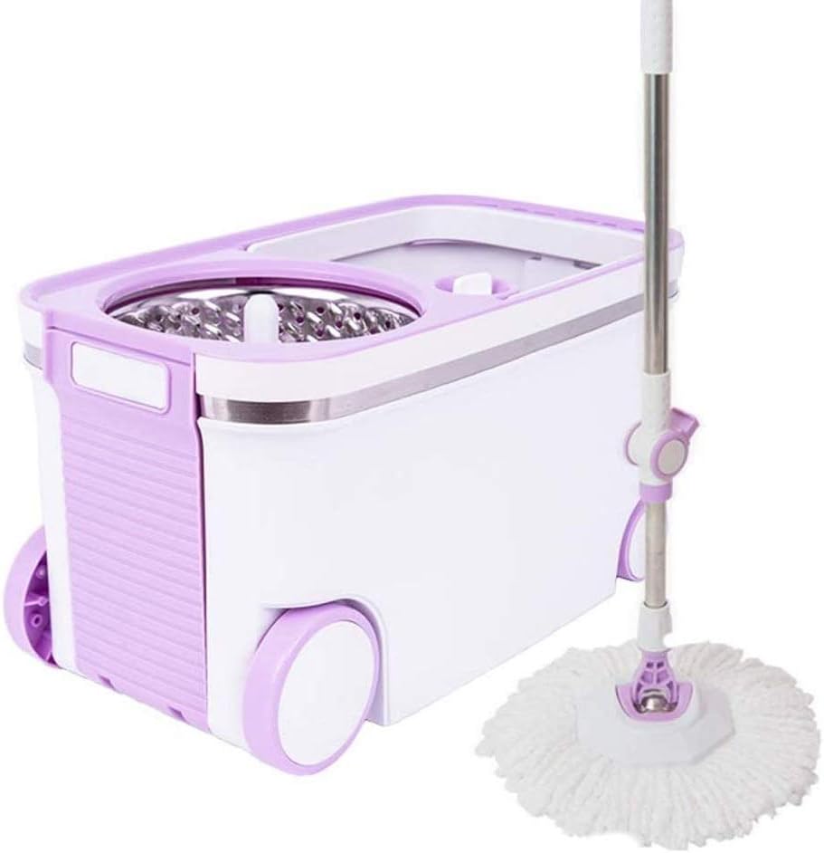 Drive Rotary Mop Household Lazy Stainless Steel Pole Automatic Hand Pressure Barrel