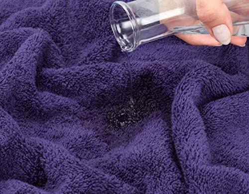American Soft Linen Luxury Hand Towels for Bathroom, 600 GSM Heawy Weight 16x28 Size 100% Cotton Turkish 4 Piece Hand Face Towel Set, Purple Hand Towels by American Soft Linen - Image 4