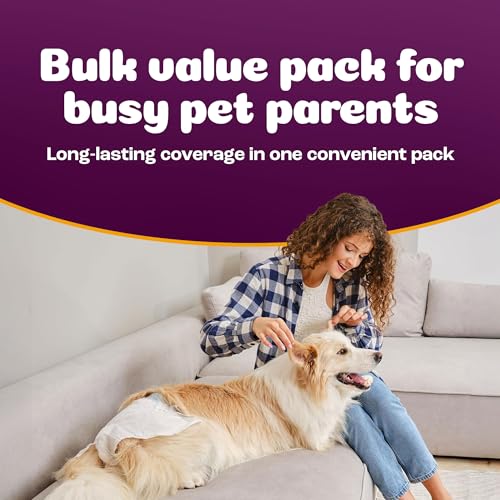 Image of Inspire Pet Care Dog Diapers Female Dogs | Bulk Value Doggie Incontinence, Accidents, for Heat, Pee or Period and Housebreaking (X-Large (28 Count))