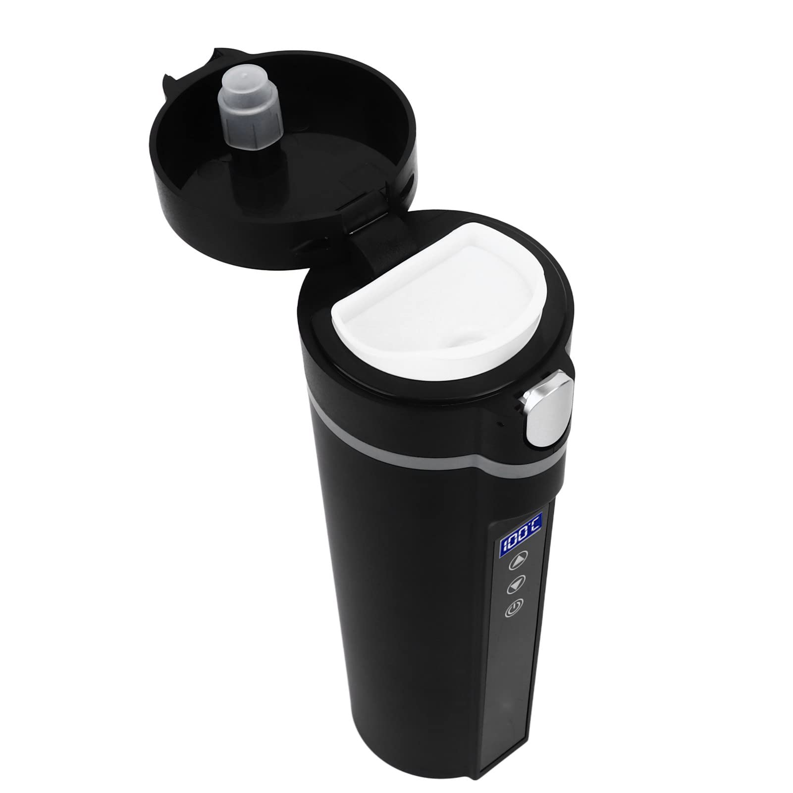 Reisebecher 26×10×9 Reisebecher 450 Ml, Intelligente Temperaturregelung, Geräuscharm, Intelligente Heizung, Autobecher für Reisen, Camping, Reisen, Reisekessel
