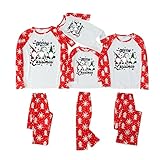 Zilosconcy Weihnachtspullover Familie Set Baby Christmas Lustig Overall Schlafanzug Pullover Winter Lang Schlafanzüge Jumpsuit Weich Weihnachtsmann Schlafshirt Kostüm Set Trousers Mutter