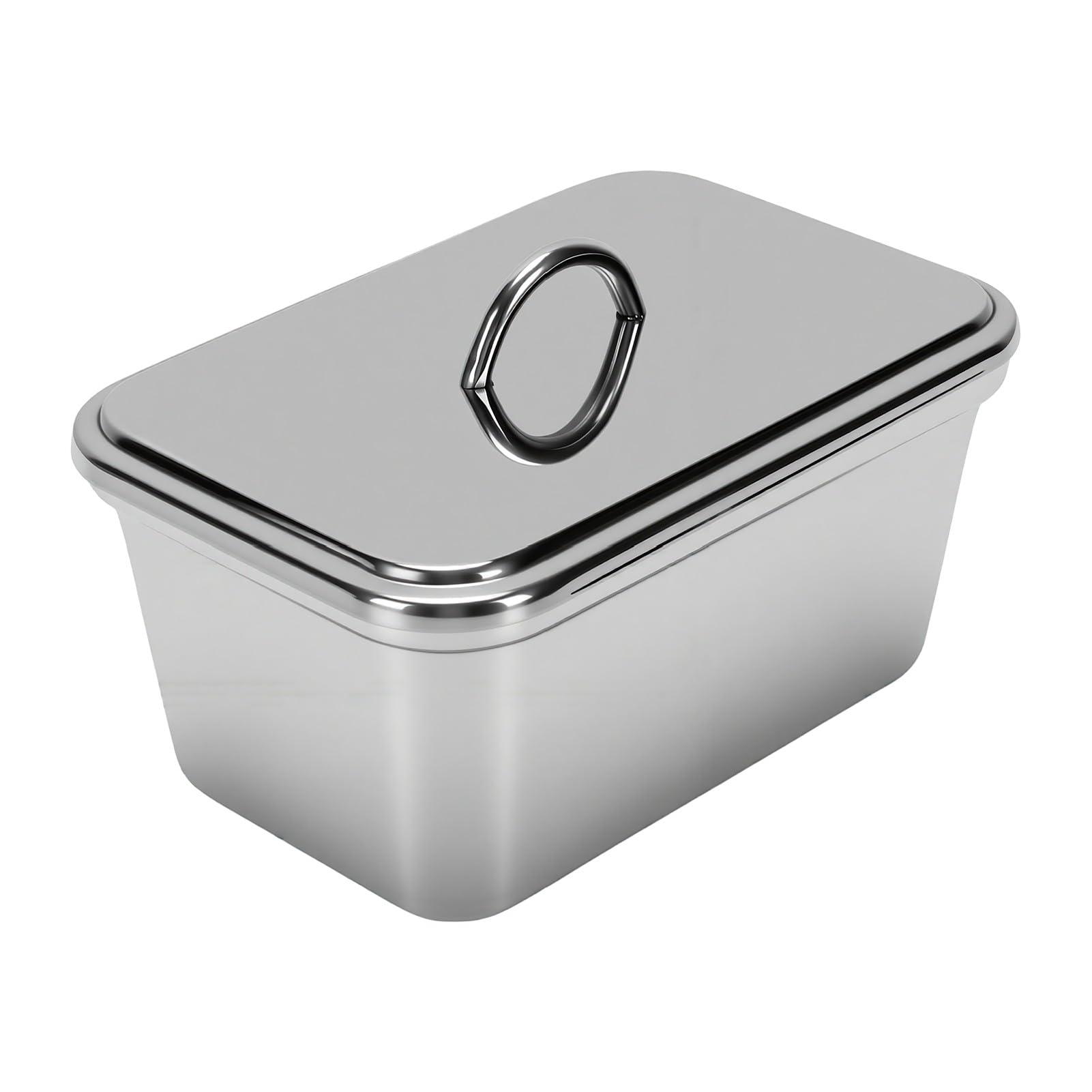 Caja de mantequilla de acero inoxidable 304 premium con tapa hermética TOPINCN de 600 ml