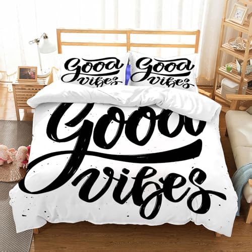 Ensemble de literie 100% microfibres 228x264cm avec 2 taies d'oreiller Motivation - 2