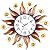 HOBYLUBY Outdoor Clock Silent Non-Ticking, 13" Sun Outdoor Wall Clock for Patio, Living Room, Home Decor