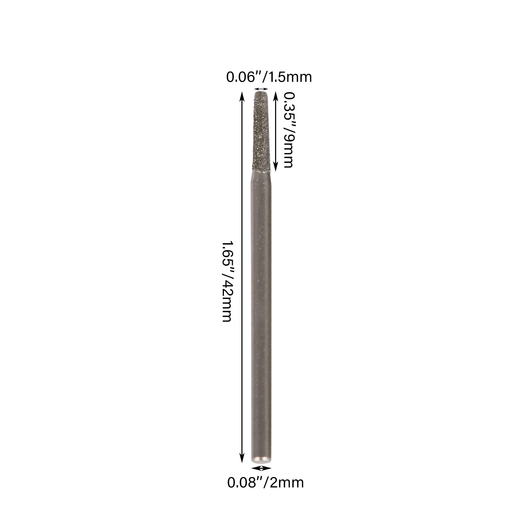 N23795 - Set di 100 punte diamantate per incisione, argento, argento