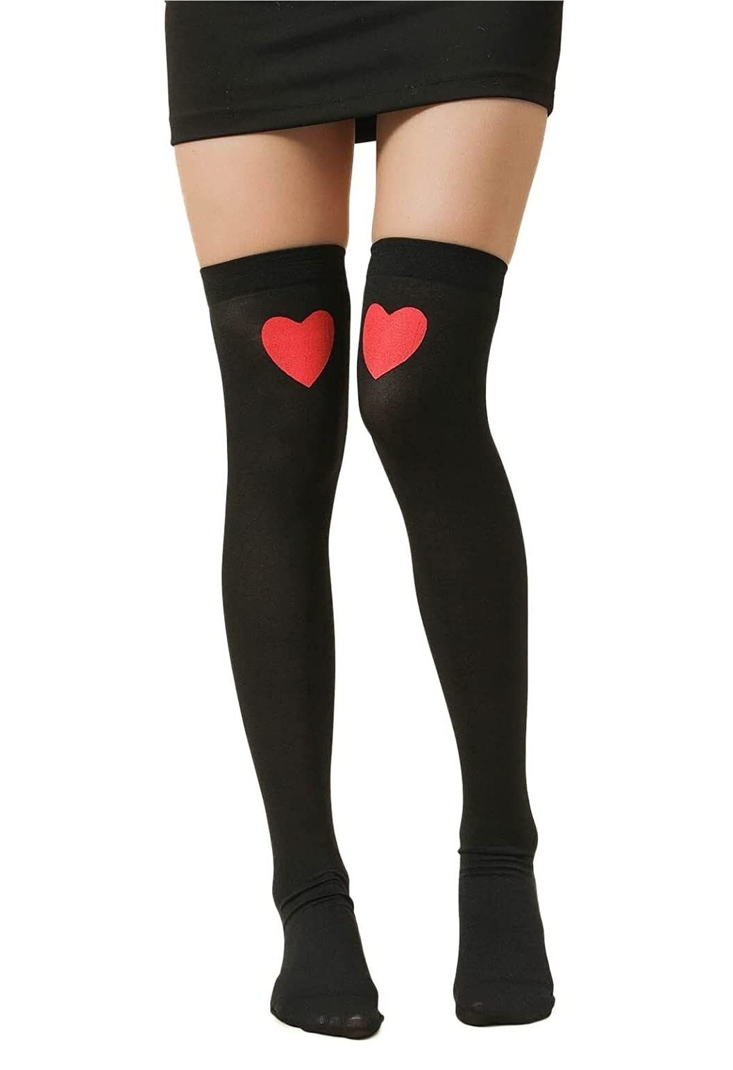 Wintersocken Bettsocken 2 Paar Damen Kniestrümpfe Liebesmuster Overknee Strümpfe Stricksocken Hohe Kniestrümpfe Warme Flauschige Socken
