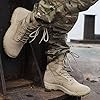 FREE SOLDIER Men's Tactical Boots 8 Inches Lightweight Combat Boot Durable Suede Leather Military Work Boots Desert Boot(Tan-waterproof,10) #1