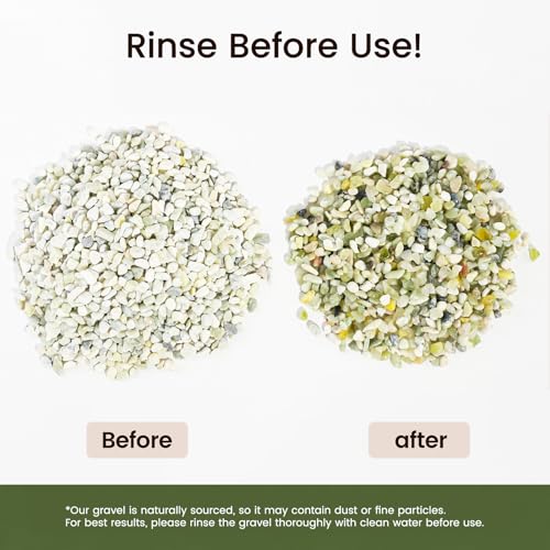 Image of CONSDAN 12 LBS Natural Gravel for Fish Tank, StoneCreek Betta Fish Aquarium Gravel, Vase Filler, River Rocks, Fish Tank Decorations, Perfect for Aquarium Decor, Fish Tank, & Indoor Plant, Jade