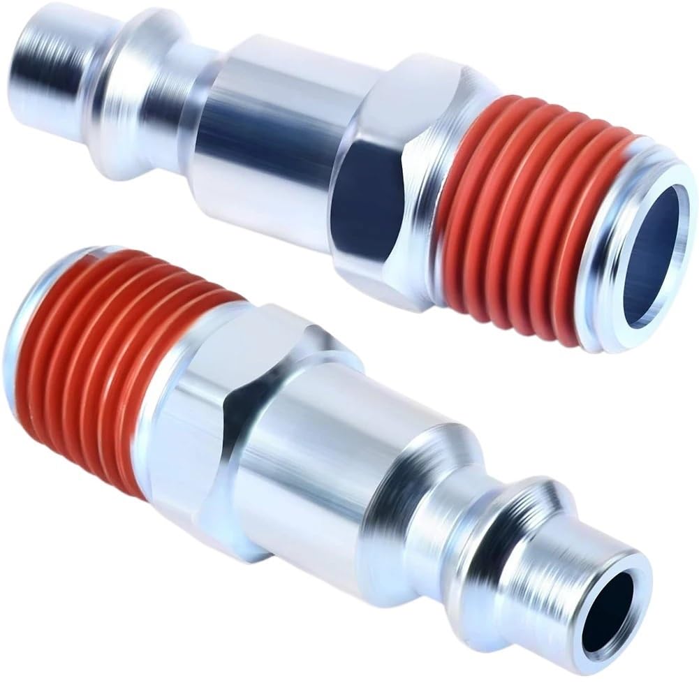 5 Pcs1/4 Inch NPT External Thread Pneumatic Quick Coupling Male Connector Air Line Fitting Hose Compressor Release Connectors
