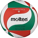 precio balon molten voleibol playa Piel auténtica MOLTEN V5M4800 - Balón de voleybol, Color Blanco, Verde y Rojo Weiß/Grün/Rot Talla:5