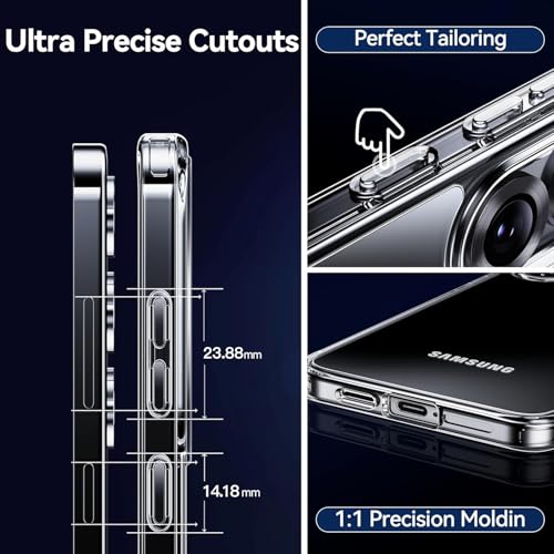 Image of NISHTECH for Samsung Galaxy S25 Plus 5G (2025) Premium Transparent Hybrid Soft Slim Dust Proof Back Case Cover with Camera Protection, Silicone