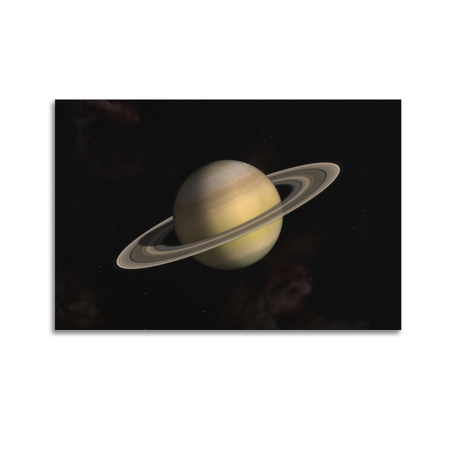 OKAHYS Saturn Dark Planet Space Poster Decorative Painting Canvas Wall Artworks Picture 24x36inch(60x90cm)