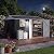 GarveeLife 10x8FT Outdoor Storage Shed with Pushable Window - LED Lamp, Pegboard, Metal Garden Shed with Sloping Roof, Breathable Vent, and Lockable Doors