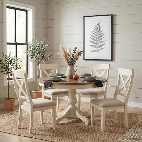 Roundhill Prato 5-Piece Dining Set with Cross Back Chairs