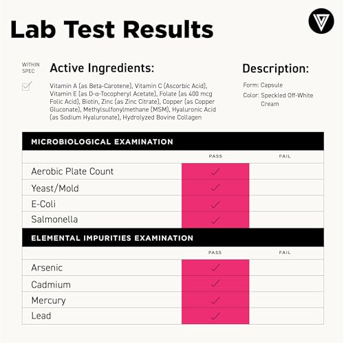 Vital Vitamins Biotin Complex Pills - with Hyaluronic Acid, MSM, Collagen, & Vitamin C - Supplement for Hair, Skin, & Nails - 60 Capsules - Image 5