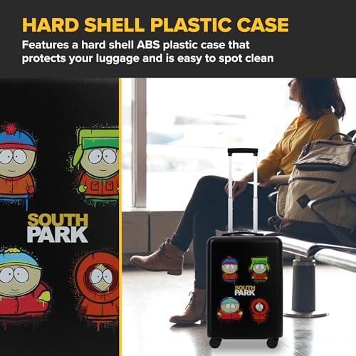 FUL South Park 22.5 Inch Carry On Luggage, Hardshell Rolling Suitcase with Spinner Wheels, Black4