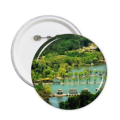 Badge Chine Hebei Province bouton décoratif rond et pin's touristique pour vêtement en tissu S