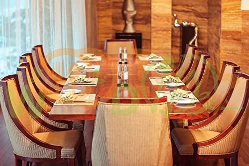 Image of Placemat Set of 4 - Heat and Stain Resistant Dinner Mats - Decor Accessories - Dining Table mat - Washable Table Mats (4-Piece, Gold)