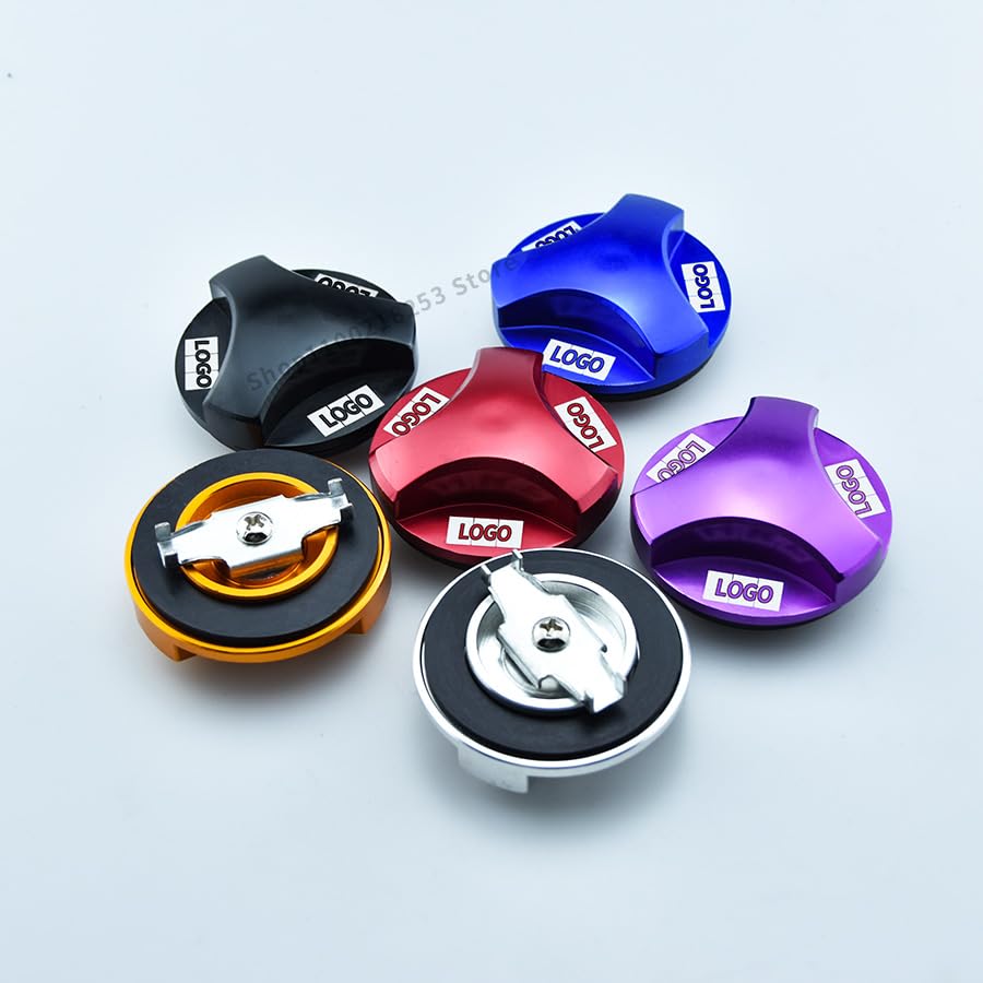 Aluminum Engine Billet Oil Filler Cap For Mitsubishi With Logo - (Color: PURPLE)