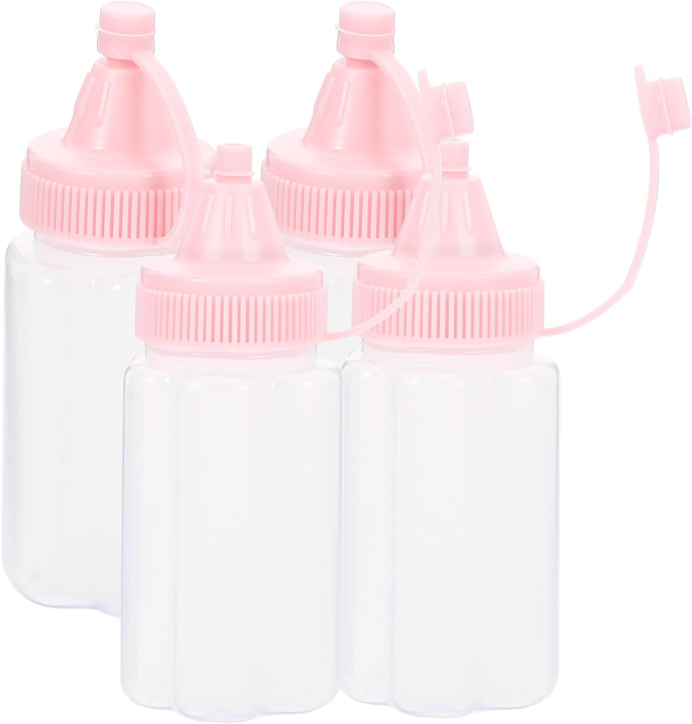 4pcs Kitchen Condiment Squeeze Bottles Salad Sauce Dispenser 60ml Reusable Pp Easy to See Remaining Amount Prevents Waste Touch of Style for Home Kitchen