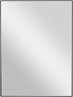 Vista 123 de Deco 79 Espejo de pared simplista de madera con marco minimalista fino, 24 x 1 x 24 pulgadas, blanco