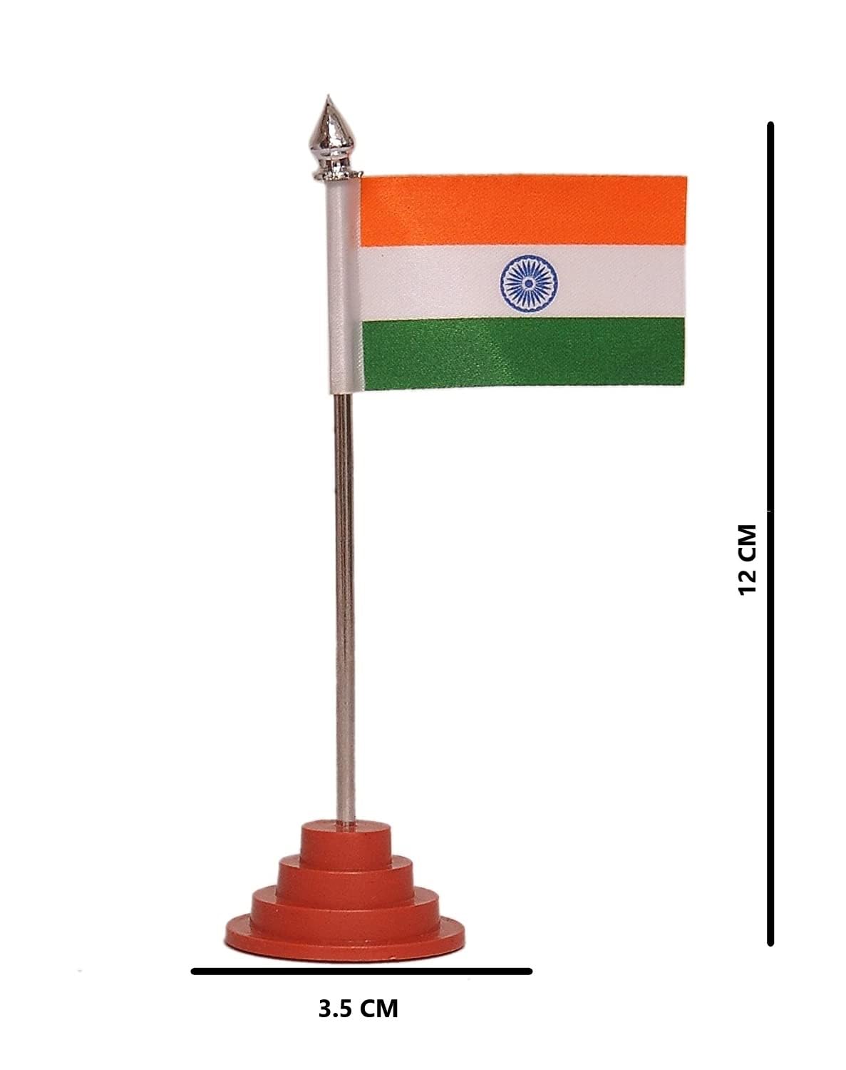 Unicorn Enterprises India Desk Flag(Set of 2) Flag for Car Dashboard, Office Table, Drawing Table for Study Table 12cm