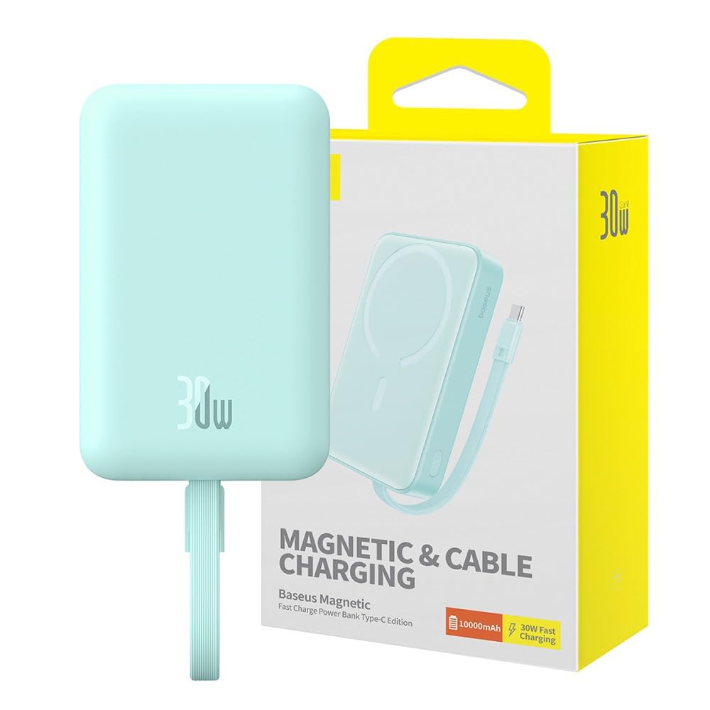 Powerbank Baseus magnetyczny mini 10000 mAh 30 W MagSafe (niebieski)