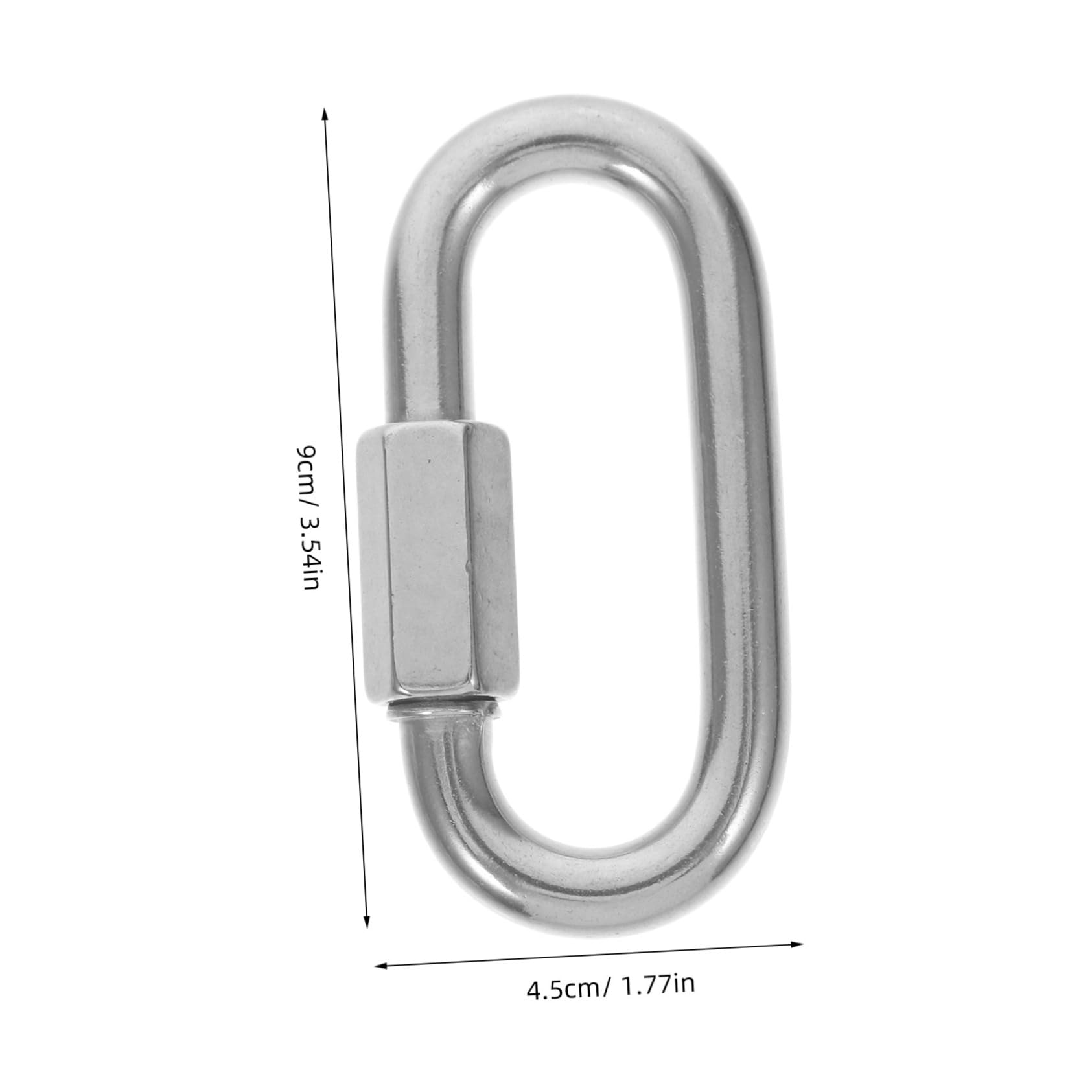 Unomor 10 Pcs Chain Link Buckle Carabiner Chain Link Connector Bike Chain Joint Hook Dog Chain Swivel Heavy Duty Safety Chain Connector Link Coupling Link Silver Stainless Steel