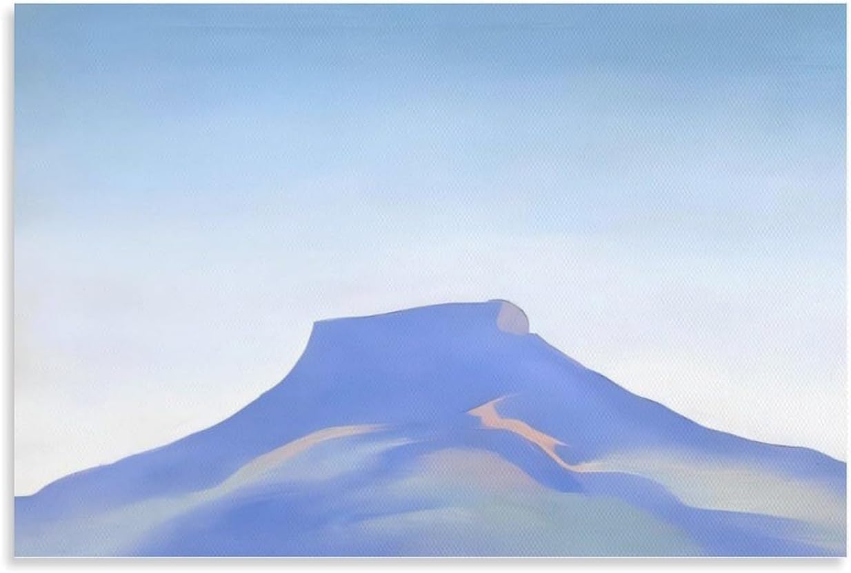 Rikin Liuff Georgia O'Keeffe Poster and Prints Georgia O'Keeffe Pedernal Canvas Wall Art Aesthetic Painting for Home Wall Decor Picture 40x55cmx1 Frameless