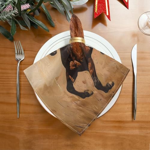 Servilletas de Tela ALAZA Running Horse Set 6 20x20 in miniatura 5