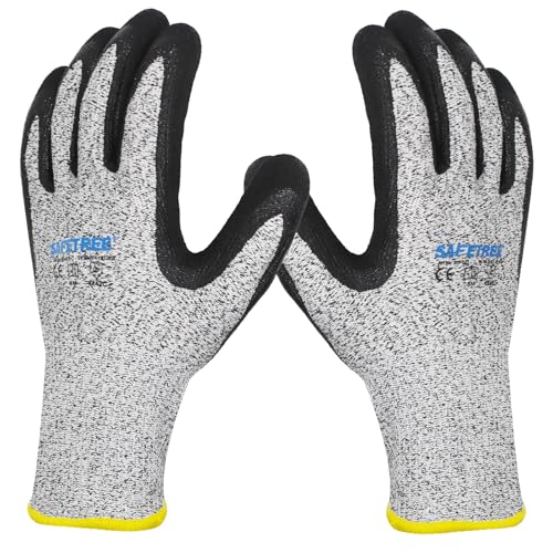 SAFETREE HPPE Gants anti-coupures pour boucher, cuisine, ouverture d'huîtres, coupe de viande, sculpture sur bois et jardin (8/M)