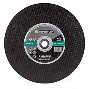 Disco de corte para metal y acero, 350 x 25,4 mm, acero inoxidable