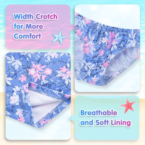 Image of Girls Tankini Swimsuit Two Piece Bathing Suit Colorful Toddler Kids Ruffle Swimwear Adjustable Strap Summer Beach