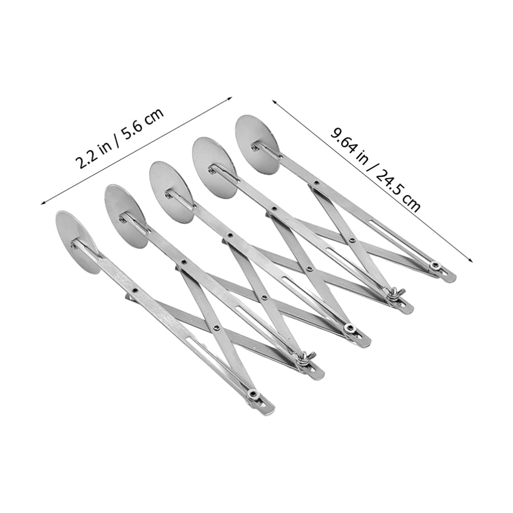 Hemoton Stainless Steel Multi Pastry Wheel Cutter Wheel Divider for Pizza Cakes and Cookies Baking Tool for Precision Slicing