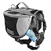 Lifeunion Saddle Bag Backpack for Dog, Tripper Hound Bag Travel Hiking Camping (Black + Grey, L)