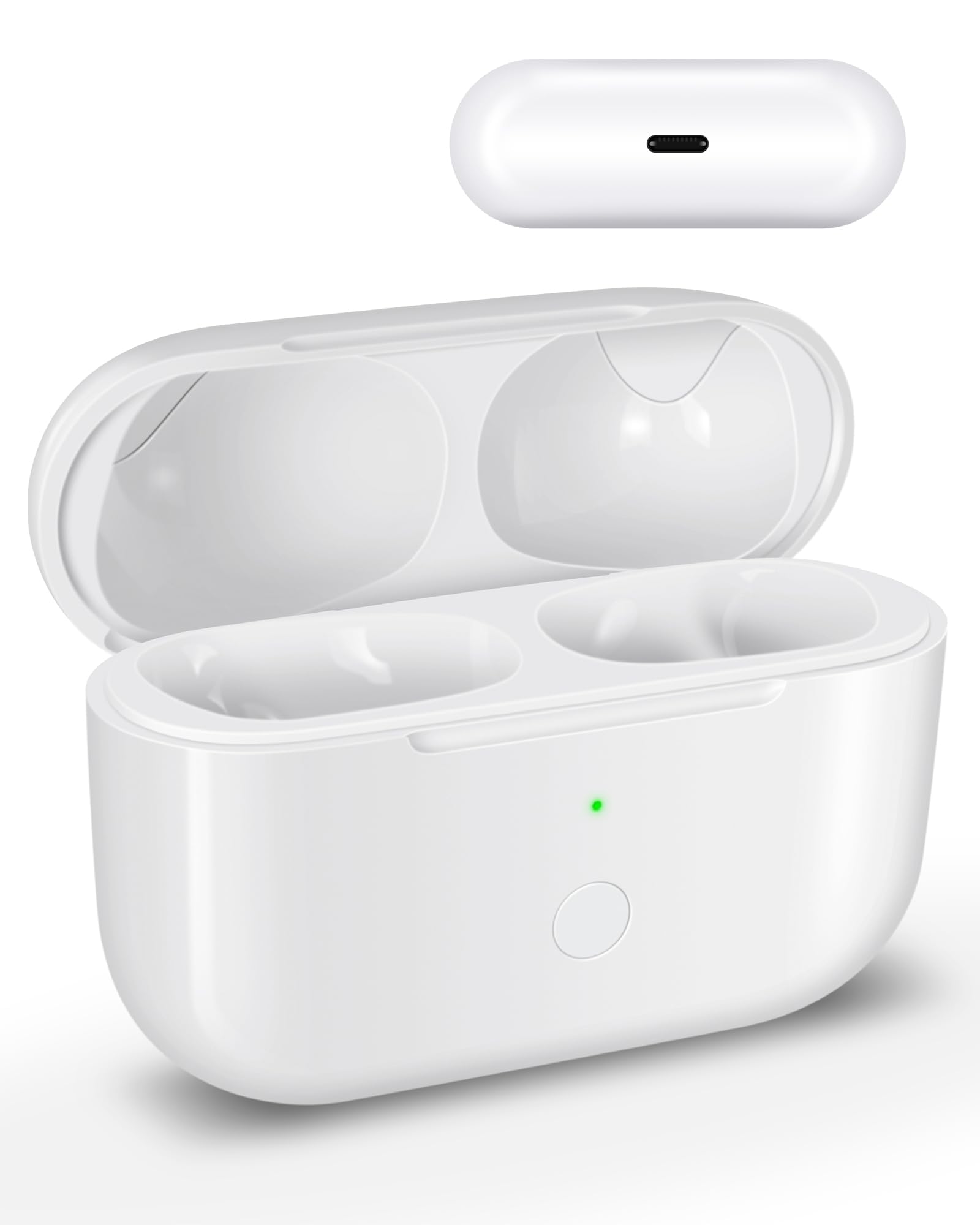Photo 1 of Wireless Charging Case Replacement with AirPods Pro - Charger Case for Airpods Pro 1/2 Gen with Bluetooth Pairing Sync