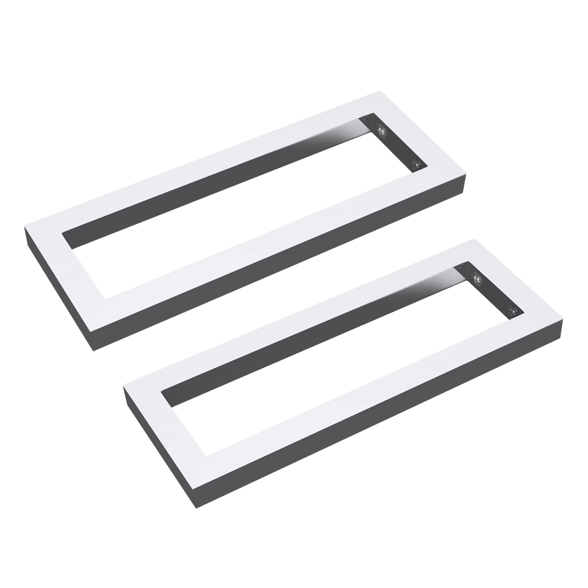 Mai & Mai Wandkonsole für Waschtischplatte aus Edelstahl in Silber | Regalhalterung 45x3x15 cm, Waschtischhalterung 2 Stück, Winkelträger für Wandregal WH01