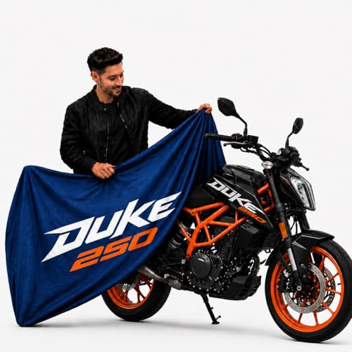 Image of Kayme Motorcycle Cover Waterproof Heavy Duty All Weather, Quad 4 Wheeler Cover Sun Rain Snow Protection (Blue, Duke 250)