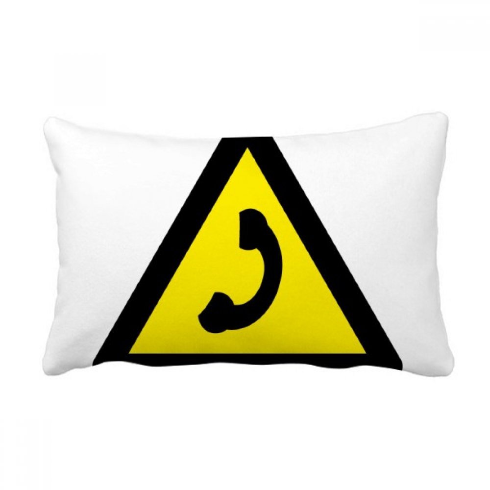 Coussin lombaire triangle jaune et noir pour canapé 40x60 cm