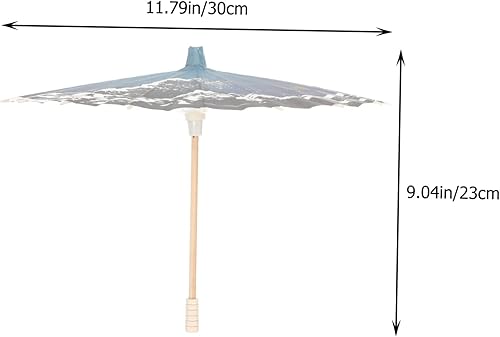 Miniatura 7 de PACKOVE Paraguas de papel japonés, juego de roles, juguetes japoneses, decoración japonesa, sombrilla de papel aceitado, sombrilla de papel luna,
