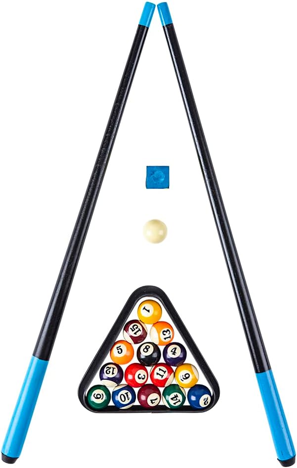 Rhode Island Novelty 20.5" x 12.5" Neon Wooden Tabletop Pool Game, 1 Set per Order