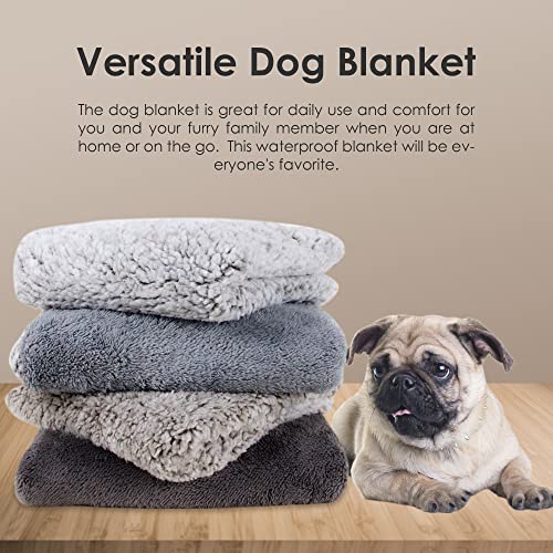 Langsprit Waterproof Dog Blanket for Bed, Couch, Sofa - Waterproof Sherpa Fleece Pet Blankets Furniture Protector for… - Image 7
