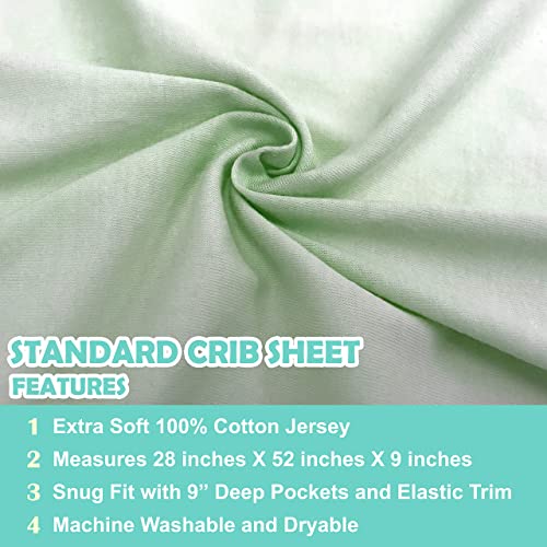 Image of TL Care Cotton Fitted Crib Sheet 52x28, Celery